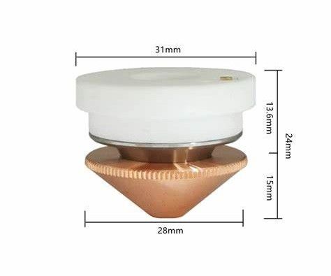 κάτοχος ακροφυσίων λέιζερ 31mm κεραμικός για το τέμνον κεφάλι λέιζερ ινών